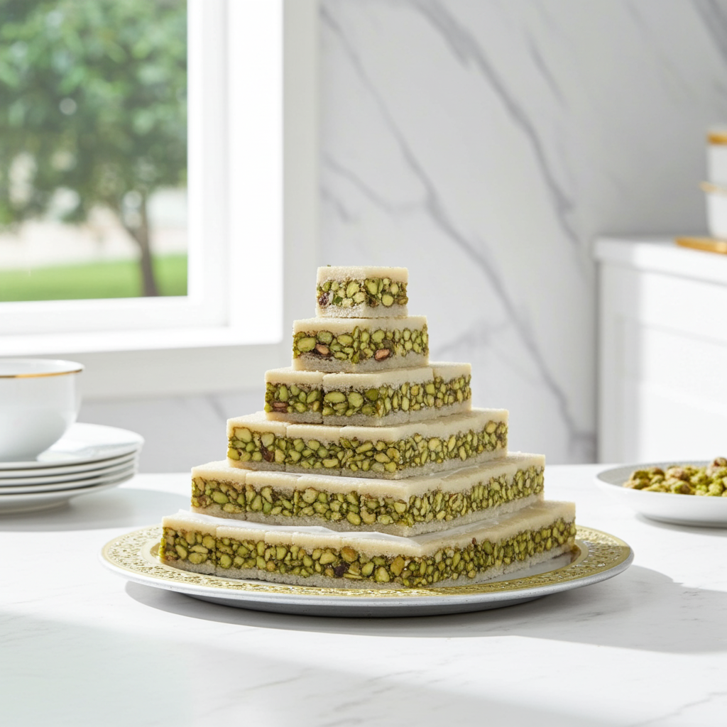 Baloria (Pistachio Kunafa With Rose Water)