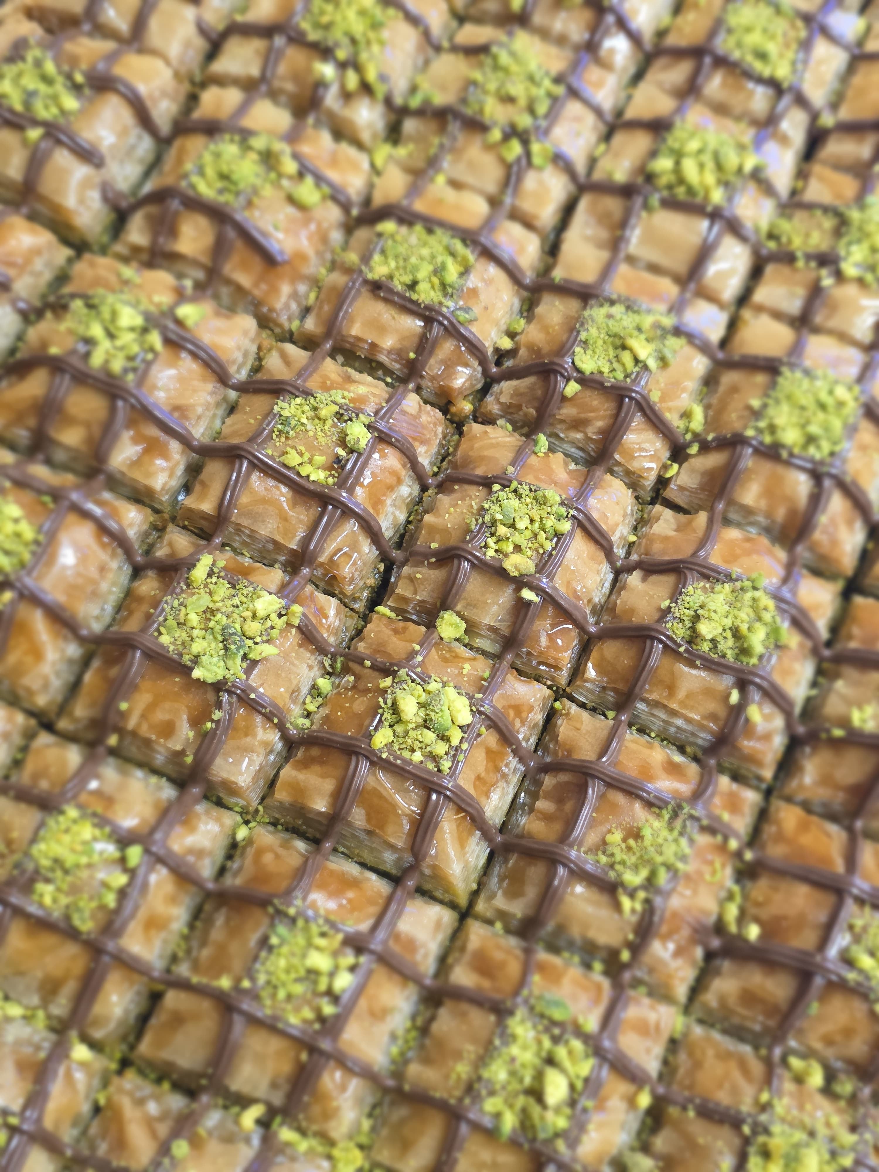 Pistachio Chocolate Baklava